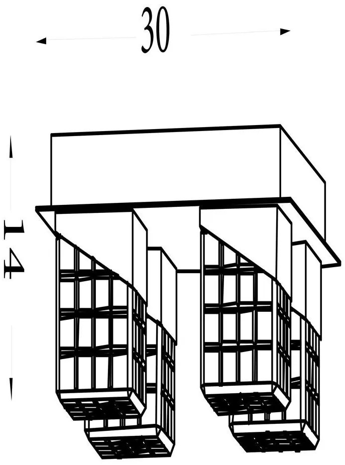 Plafoniera LED decorativa Cuboid 4L