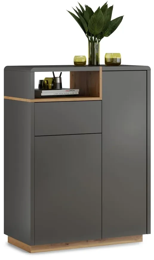 Manaページ Mazzoni Set de mobilier FOLK Antracit (gri închis)/Stejar Artisan