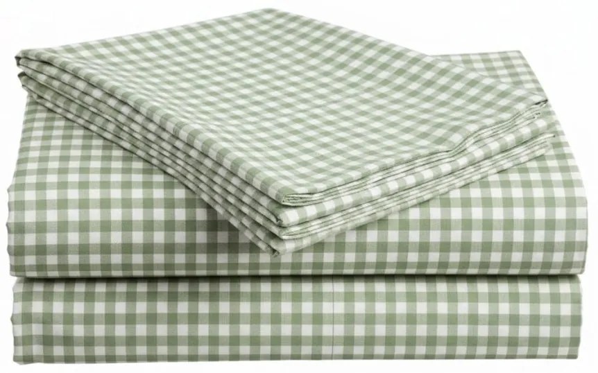 Set lenjerie de pat din microfibra pentru patut cu cearsaf GRENTIS, verde