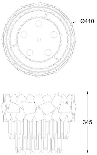 Plafonieră de cristal Brilagi MIRAGE 5xE14/40W/230V