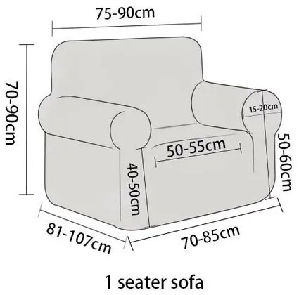 Husă elastică de fotoliu 4Home Wave, 75 - 95 cm