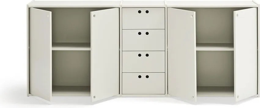 Comodă crem 197x80x40 cm Wally – Teulat