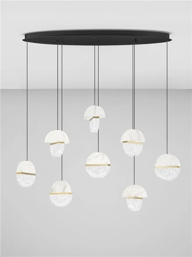 Lustra decorativa cu 8 pendule LED 2700K DORIN