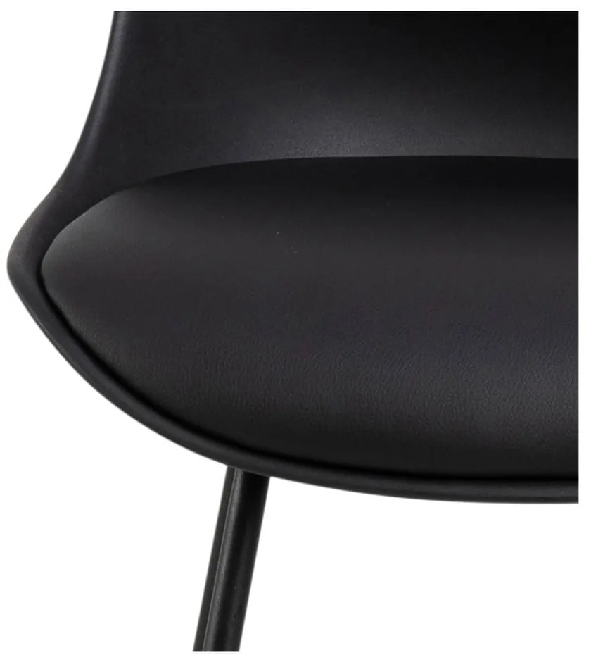 Scaun de bar negru (înălțime șezut 76 cm) Tina – Actona
