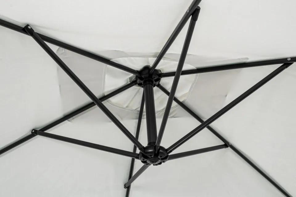 Umbrela de gradina crem din poliester si metal, 300x200 cm, Texas Bizzotto