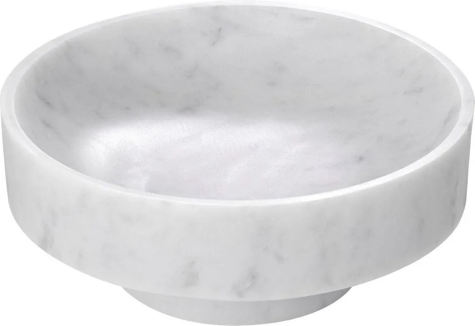 Bol/ Obiect decorativ din marmura Santiago alb 114611 HZ