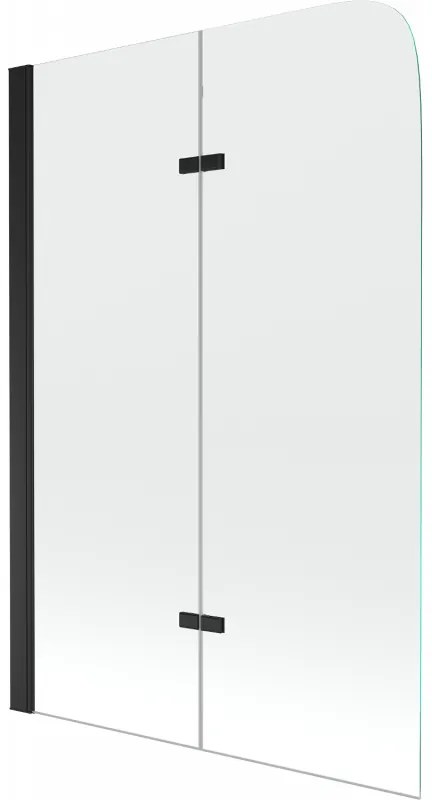 Mexen Felix paravan cadă 2-aripi80 x 140 cm, transparent, Neagră - 890-080-002-70-00
