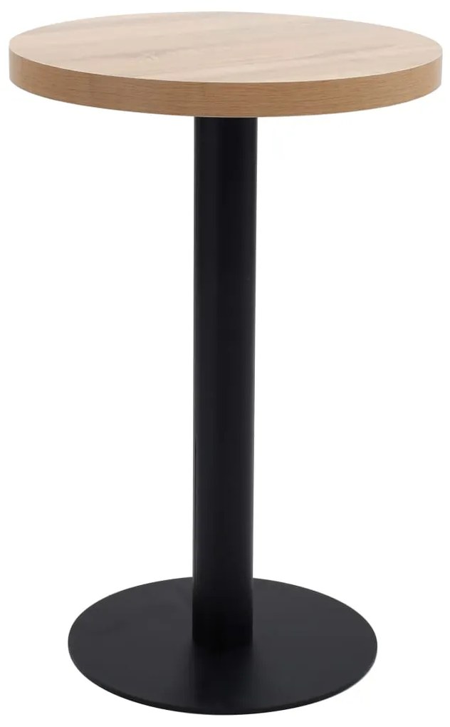 vidaXL Masă de bistro, maro deschis, 50 cm, MDF