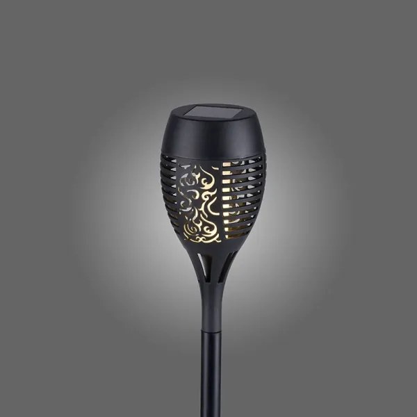 JUST LIGHT. 19106-18-3 - Set 3x LED lampă solară FACKEL LED/0,24W/1,2V negru