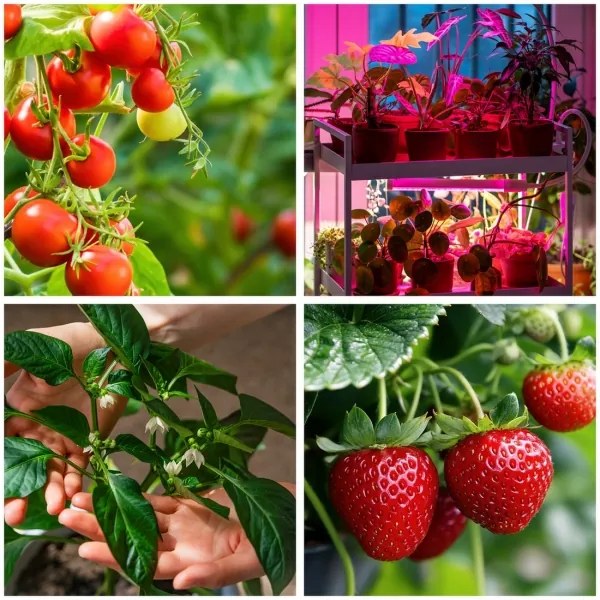 Lampadar LED dimabil pentru creșterea plantelor VITARO 4xLED/7,5W/230V negru