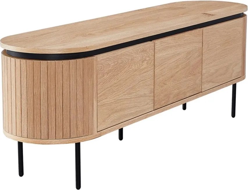 Comoda TV cu furnir de stejar ATELIER 160cm