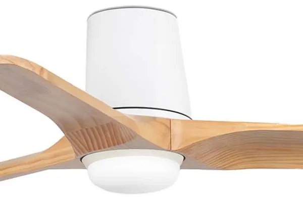 FARO 33836WT-1TW-LED HEYWOODTUBS Lampă LED 10W/230V cu reglaj de intensitate (dimmer) și ventilator, pin/alb, Ø 90 cm WT+DO
