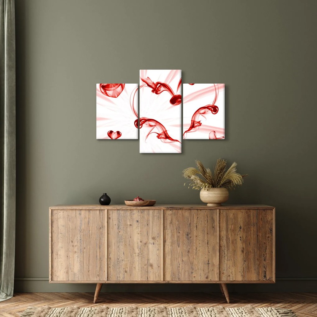 Tablou cu inima din fum (90x60 cm)