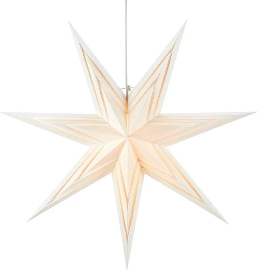 Decorațiune luminoasă albă suspendată ø 70 cm cu model de Crăciun Sombra – Markslöjd