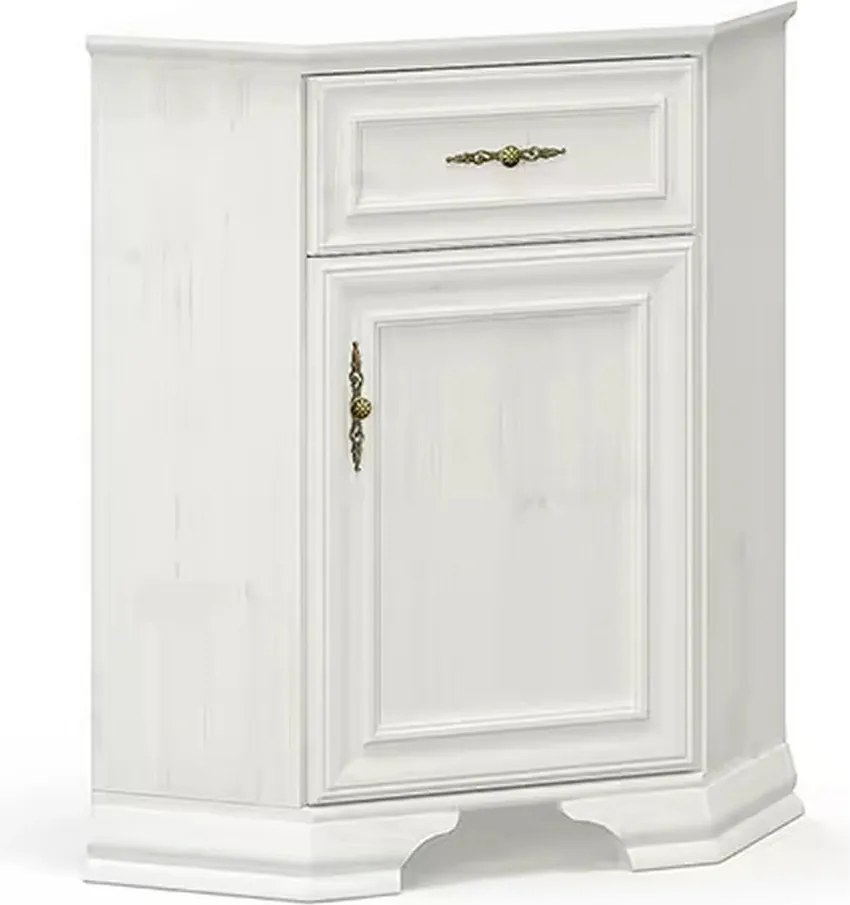 Comoda pin alb anderson IRYS, PAL laminat, 59x59x89 cm