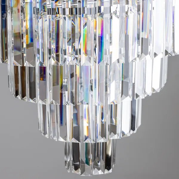 Lustră de cristal pe lanț Brilagi MOZART 5xE14/40W/230V crom lucios