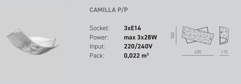 Lustra aplicata CAMILLA cu foita aurie sau argintie