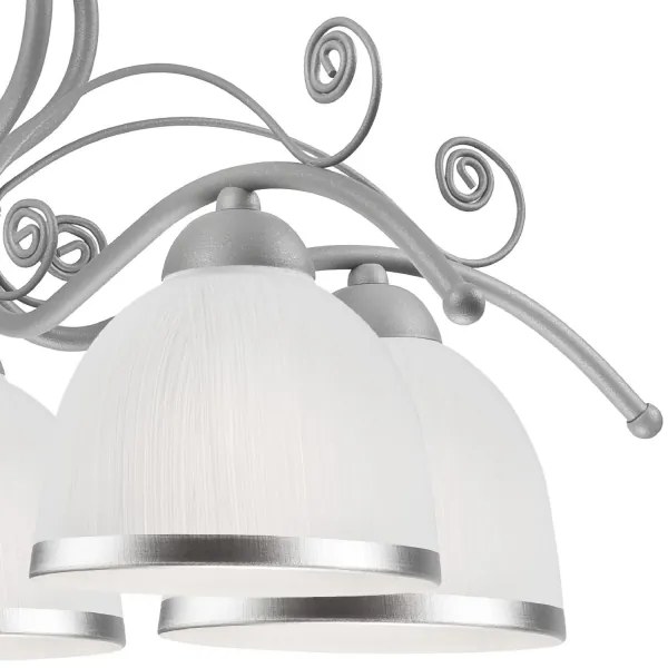 Lustră pe lanț RETRO II 5xE27/60W/230V argintiu