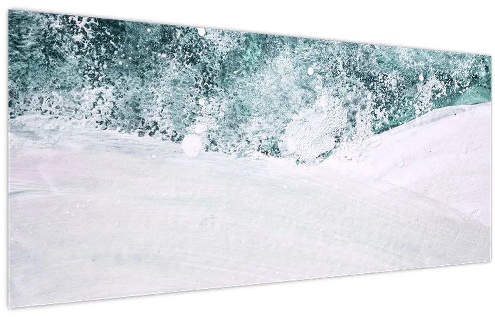 Tablou - Turcoaz abstractizare (120x50 cm)