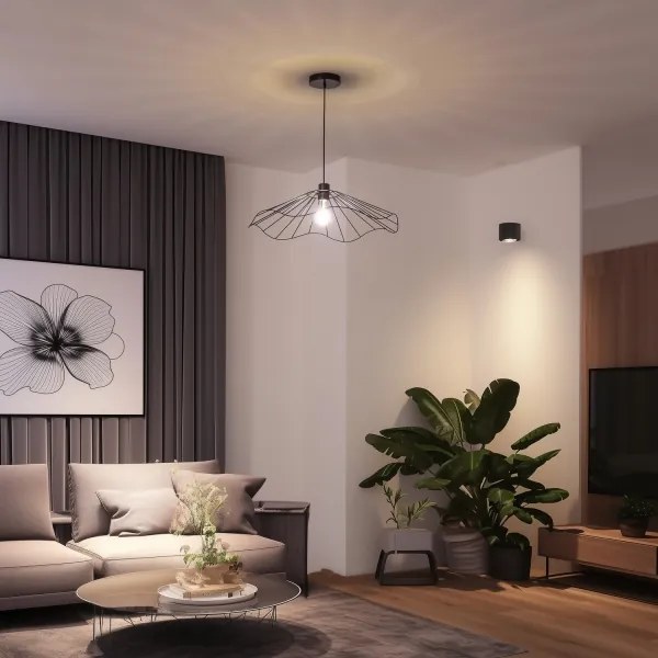 Brilagi - Lustră LED suspendată pe cablu CERIA WIRE 1xE27/40W/230V Ø 60 cm negru