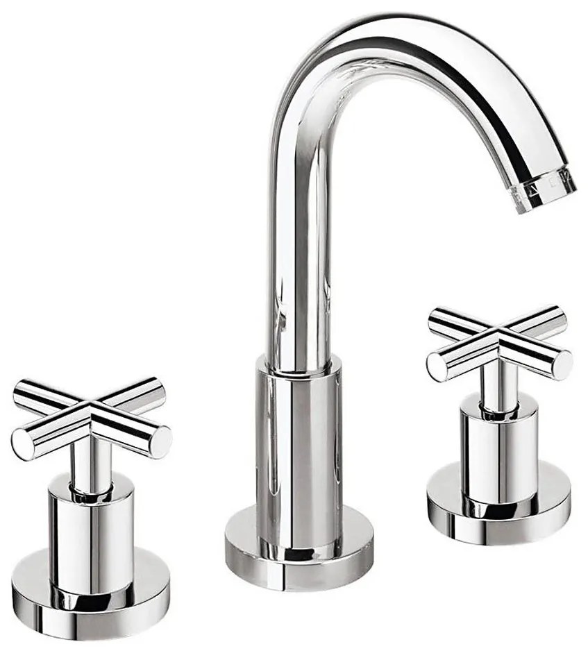 Sapho - Baterie pentru lavoar AXIA, montaj pe 3 găuri, 23,8 cm, crom lucios