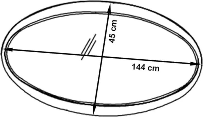 Oglindă lemn masiv Leona 144x45cm