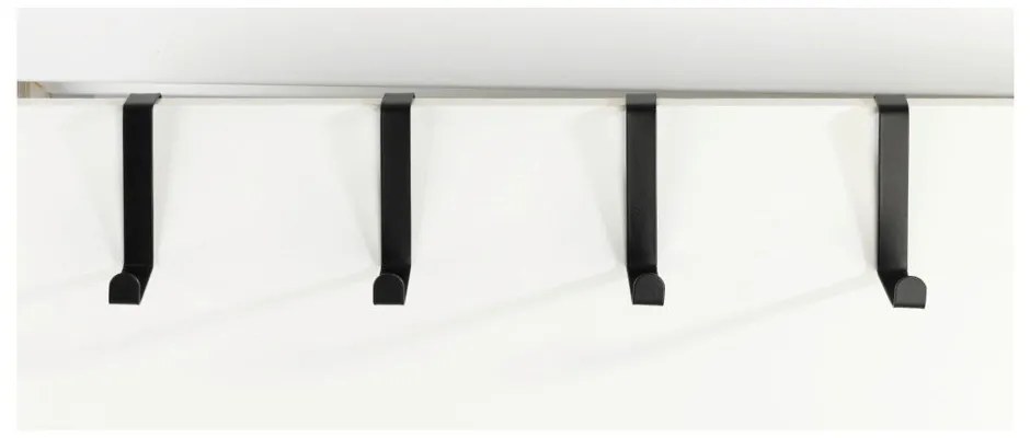 Set 4 cârlige pentru uşă Wenko, negru mat