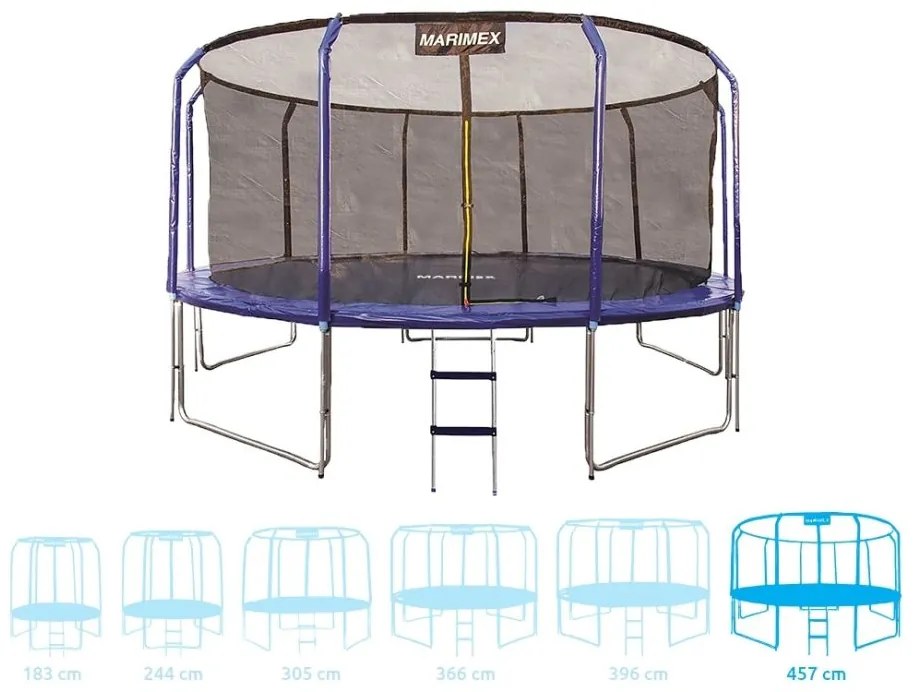 Trambulină Marimex cu protecție interioară a plasei, 457 cm