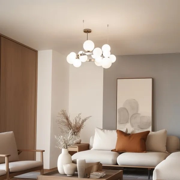 Lustră LED pe cablu Brilagi MILLA 15xG9/3W/230V crom lucios/alb