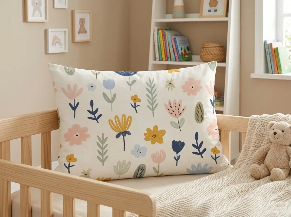 Husa de perna din bumbac FLORI DREAM 40x60 cm, colorat