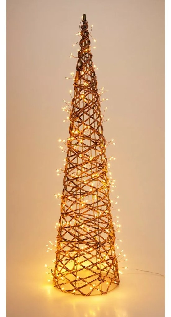 Decorațiune de Crăciun pentru exterior Conulluminos, 80 x 20 cm, 300 LED-uri, alb cald, 80 cm