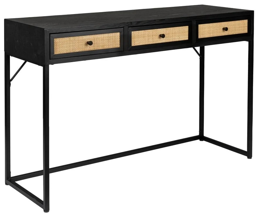 Masă consolă neagră 40x120 cm Guuji – White Label