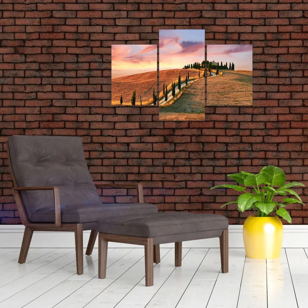 Tablou - Casa pe deal Toscana, Italia (90x60 cm)
