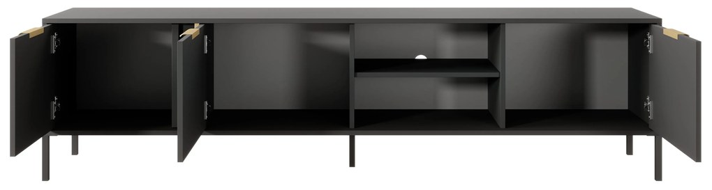 Masă TV/Dulap Lyran 3D (antracit + Auriu). 1071358