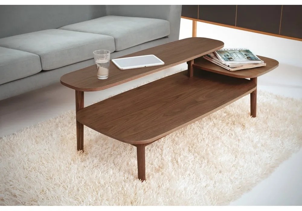 Măsuță de cafea din furnir de nuc Woodman Eichberg