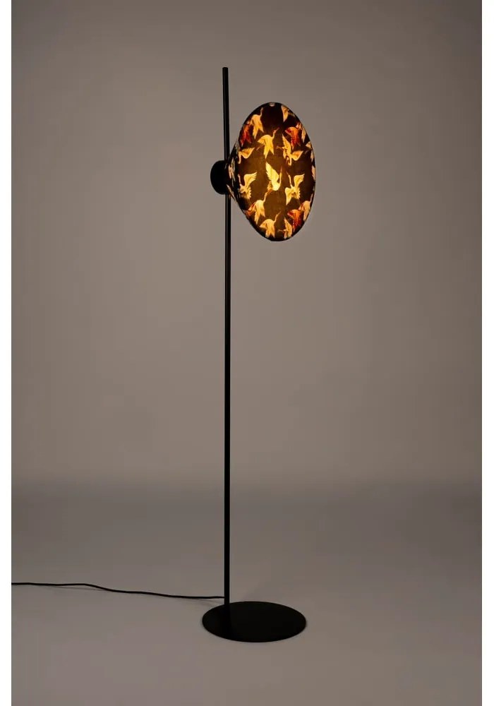 Lampadar negru cu abajur textil (înălțime 158 cm) Jaylee – White Label