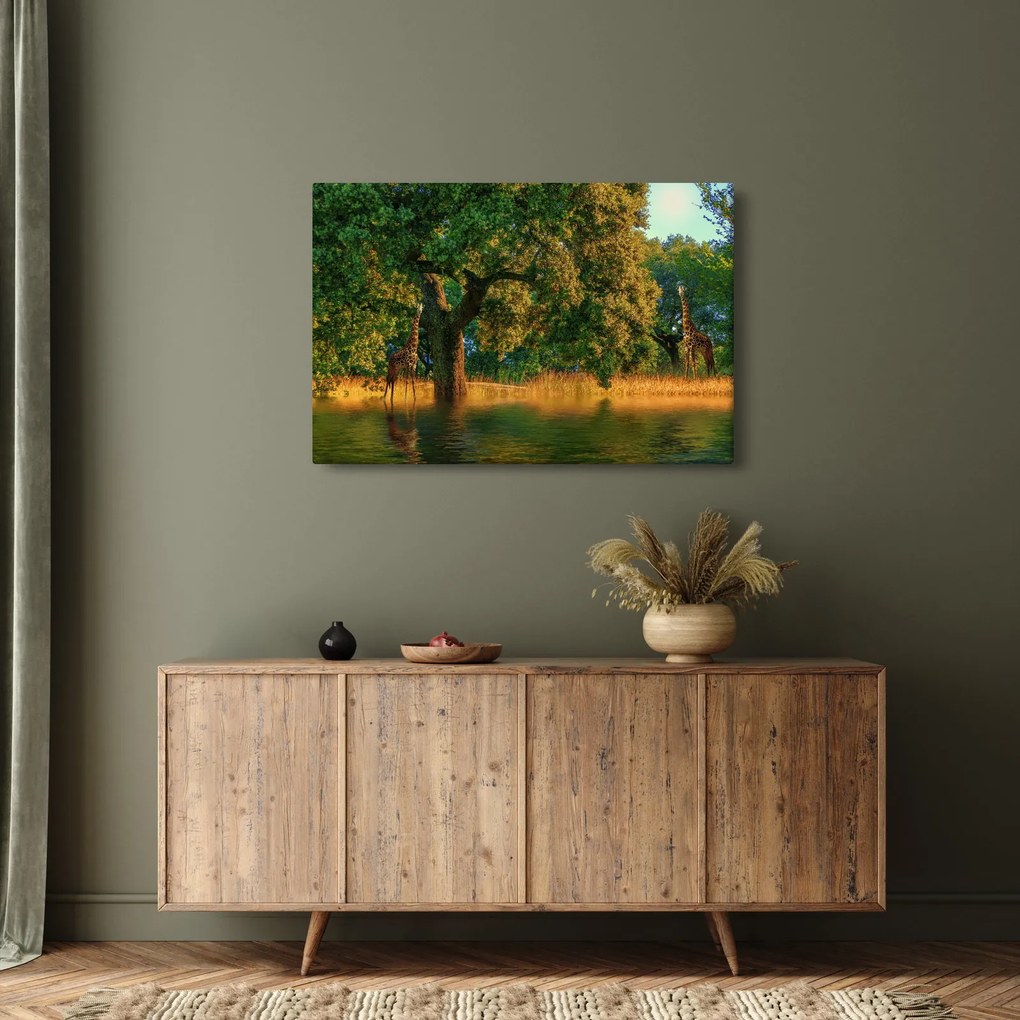 Tablou cu girafe în natură (90x60 cm)
