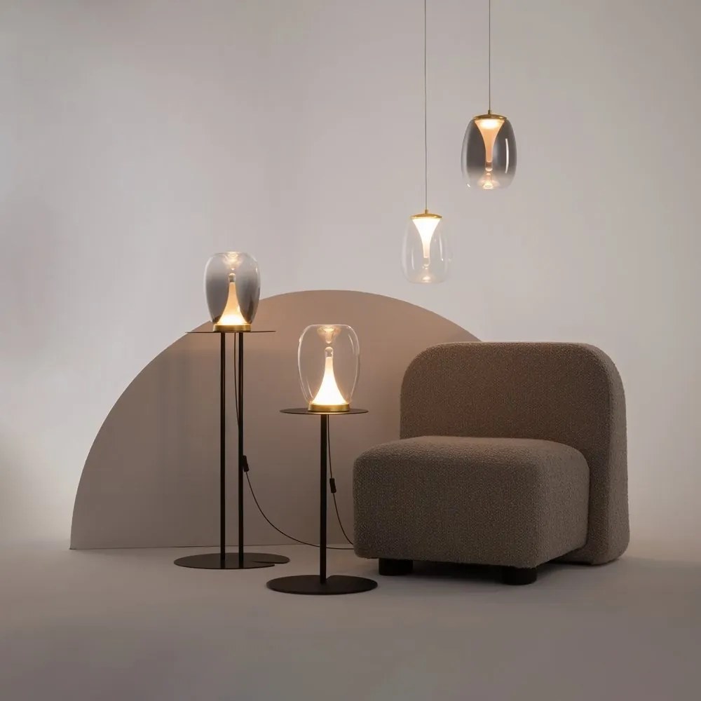 Veioza LED / Lampa de masa design decorativ Splash auriu/gri