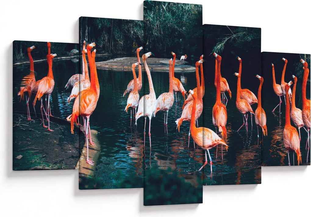 Tablou - turmă de flamingo (150x105 cm)