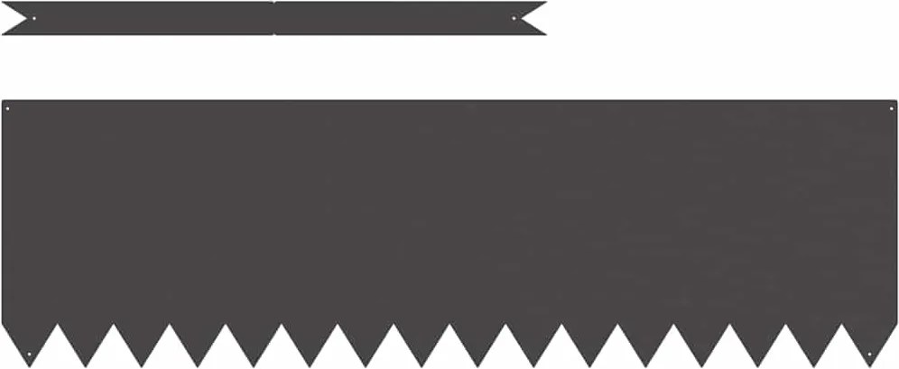 vidaXL Margine pentru gazon 20 pcs Negru 100 x 0.05 x 20 cm