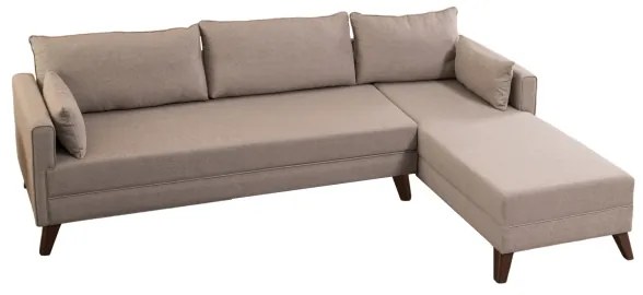 Colțar în L KORFU, crem, pe partea dreaptă