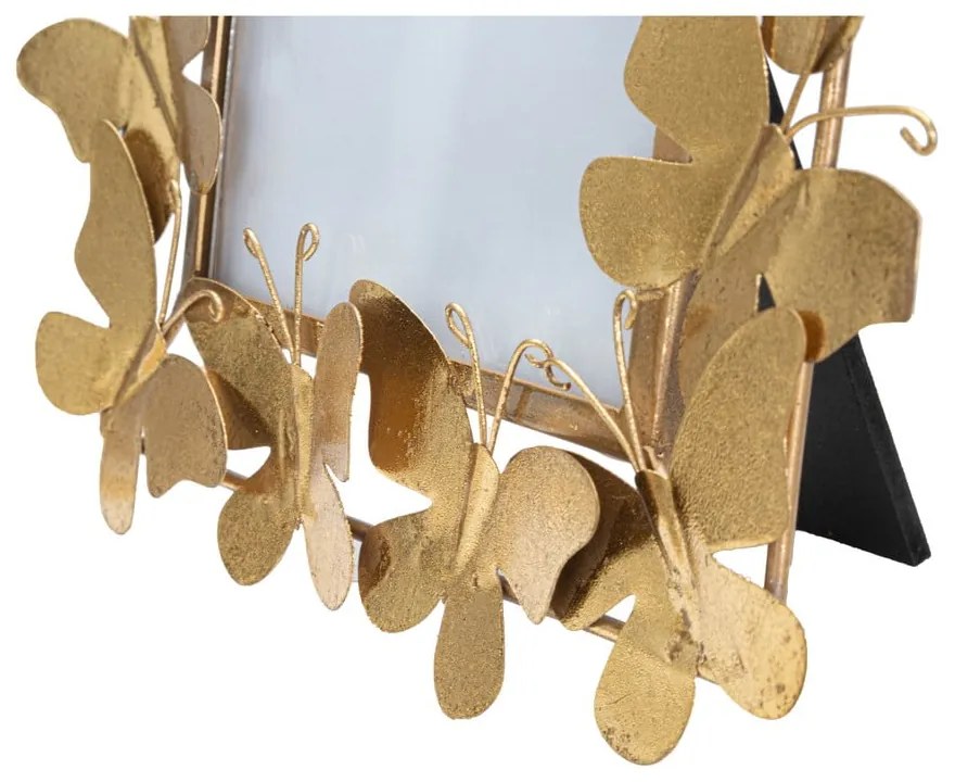 Ramă foto aurie din metal 28x30,5 cm Butterfly – Mauro Ferretti