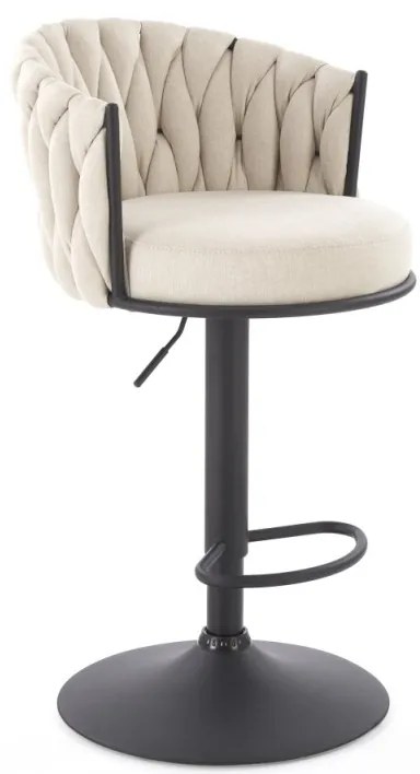 Scaun de bar H125 stofa bej/negru
