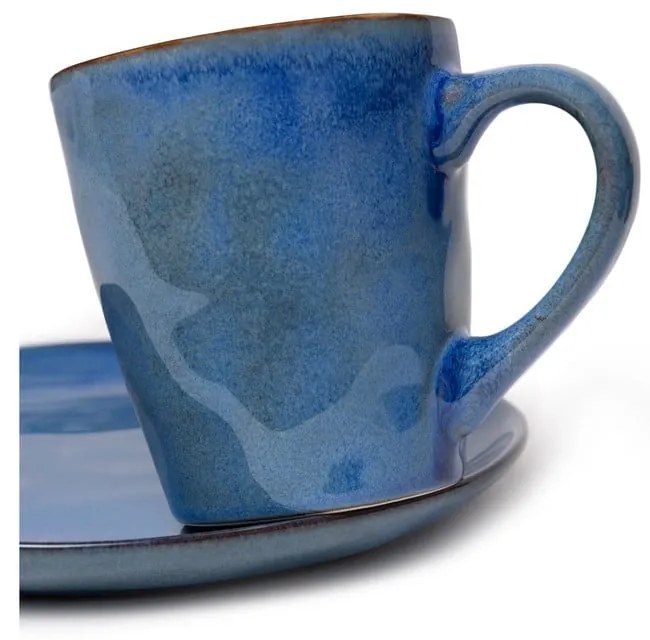 Serviciu de masă 16 buc. albastru închis din gresie Glosia - Bonami Selection