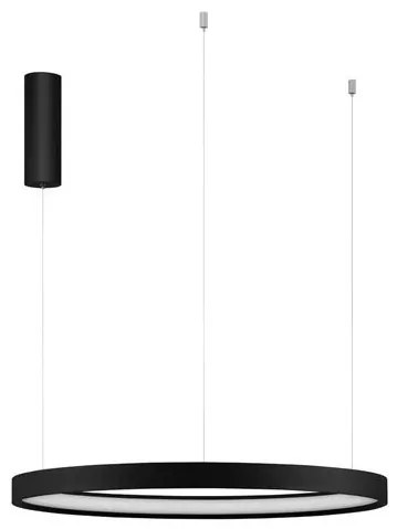 Lustra LED suspendata design modern circular PERRINE D-60cm neagra