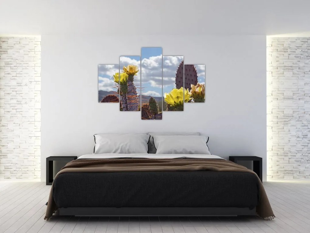 Tablou cu floarea de cactus Opunție (150x105 cm)