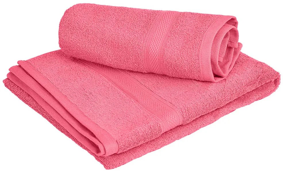 1x prosop mare CLARYSSE ELEGANCE 70x140 cm + 1x prosop CLARYSSE 60x110 cm 100% bumbac, coral