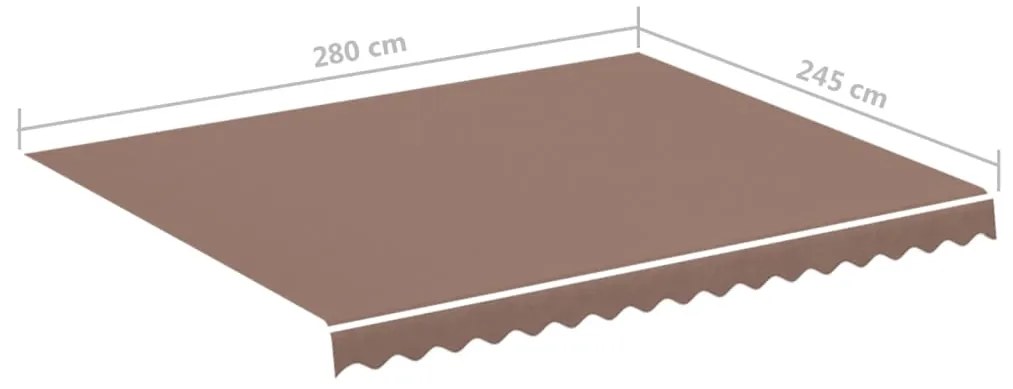 Panza de rezerva pentru copertina, maro, 3x2,5 m Maro, 300 x 250 cm