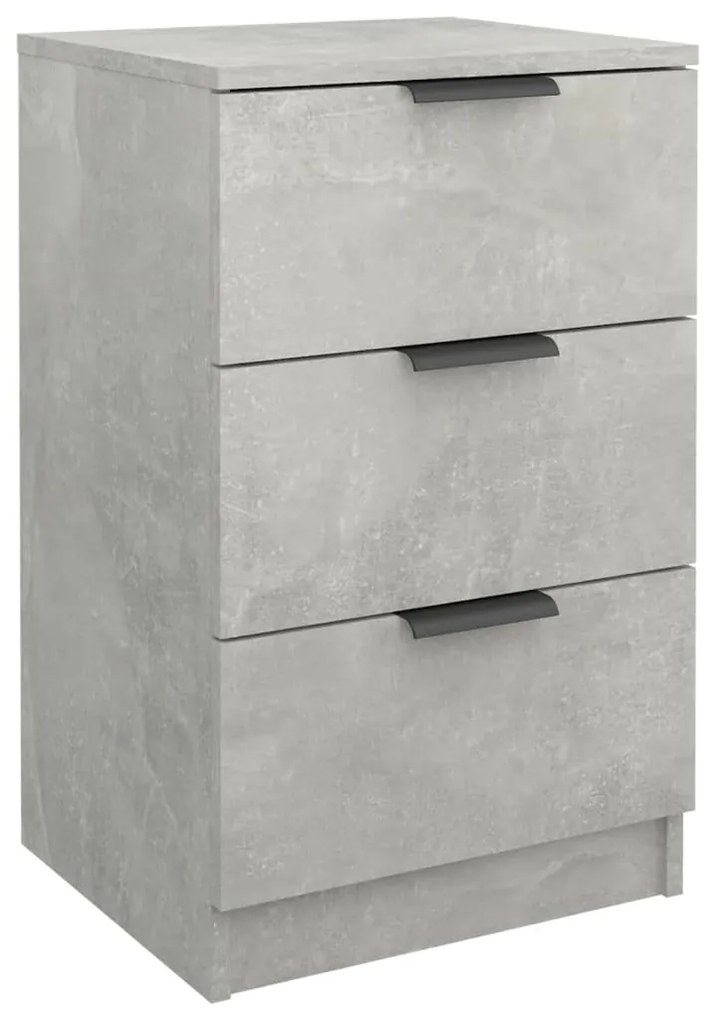 811276 vidaXL Noptieră, gri beton, 40x36x65 cm