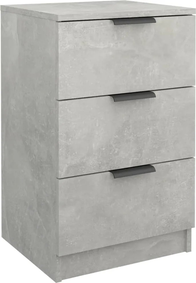 vidaXL Noptieră, gri beton, 40x36x65 cm